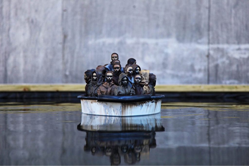 Banksy
Refugees in a boat
Flüchtlinge in einem Boot